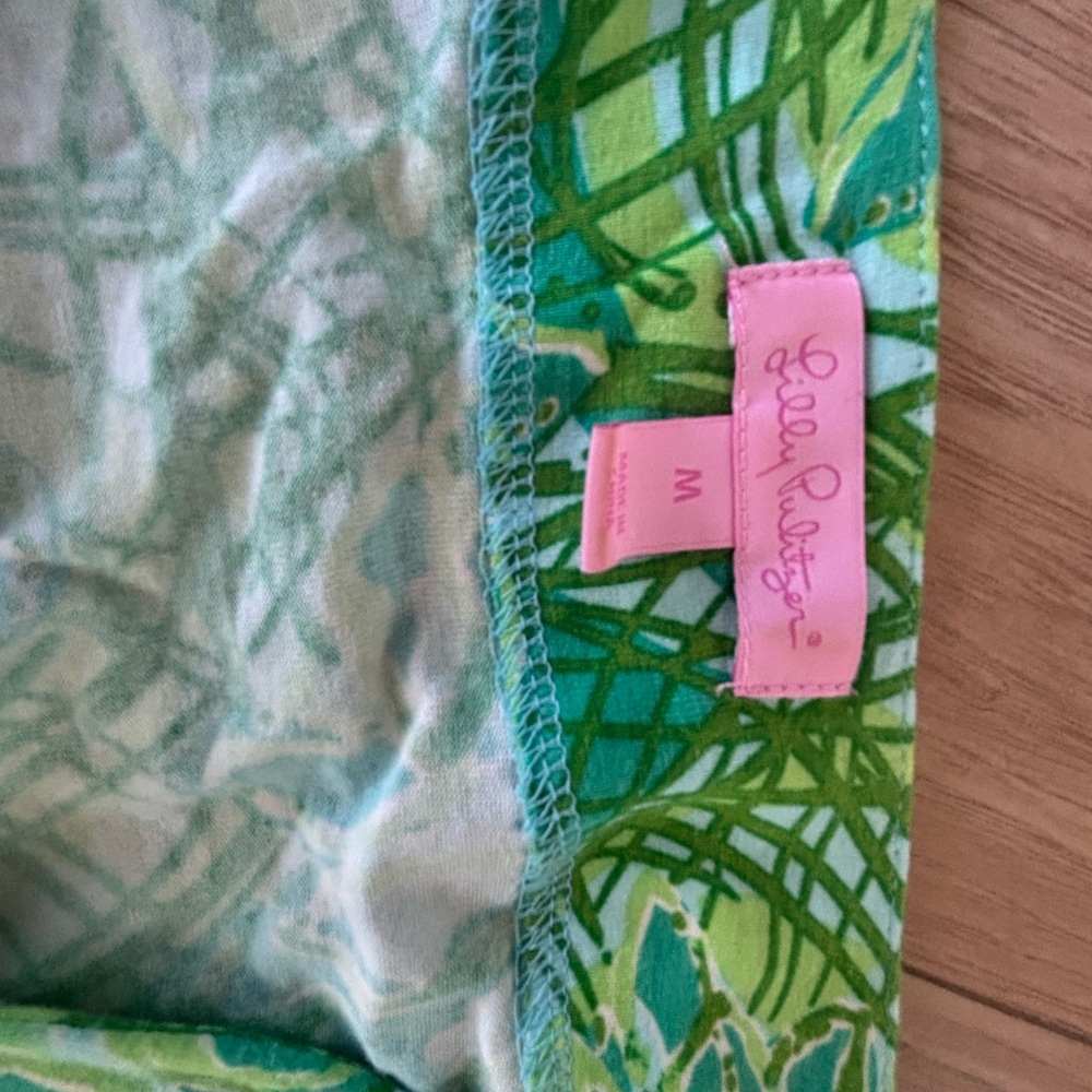 Lilly Pulitzer Tropical Green Wrap Jersey Dress - Picture 2 of 3